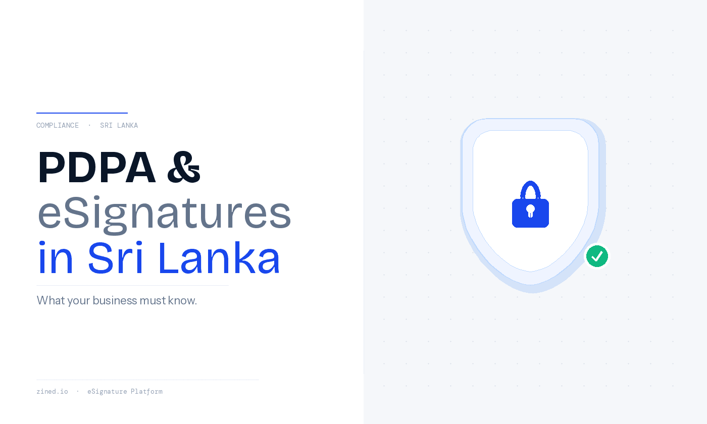 Sri Lanka PDPA and eSignatures, data protection compliance guide for businesses